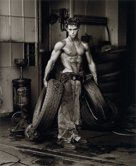 Ritts Herb The Body Shop Los Angeles California Fred With Tires 1984 Mutualart