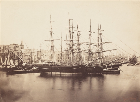 Groupe de Navires--Cette - Sète, Méditerranée by Gustave le Gray, 1857