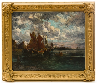 Harbour scene - Louis Renne