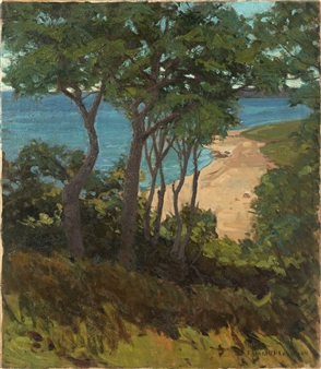 Trees over a curving coast - Frank W. McLanathan
