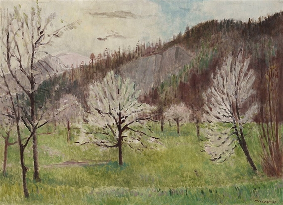 Frühlingslandschaft by Leonhard Meisser, 1951