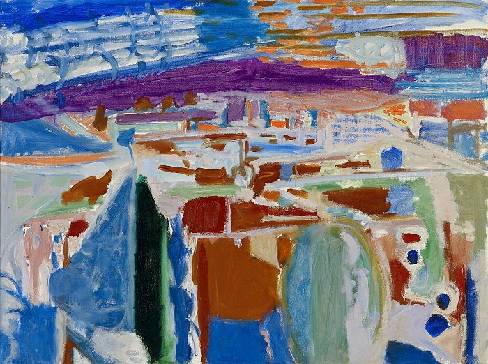 Artwork by Max Gubler, Blick Richtung Schlieren, Made of oil on canvas