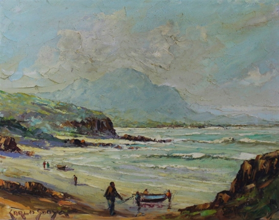 Figures Along the Sea Shore by Carlo Sdoya
