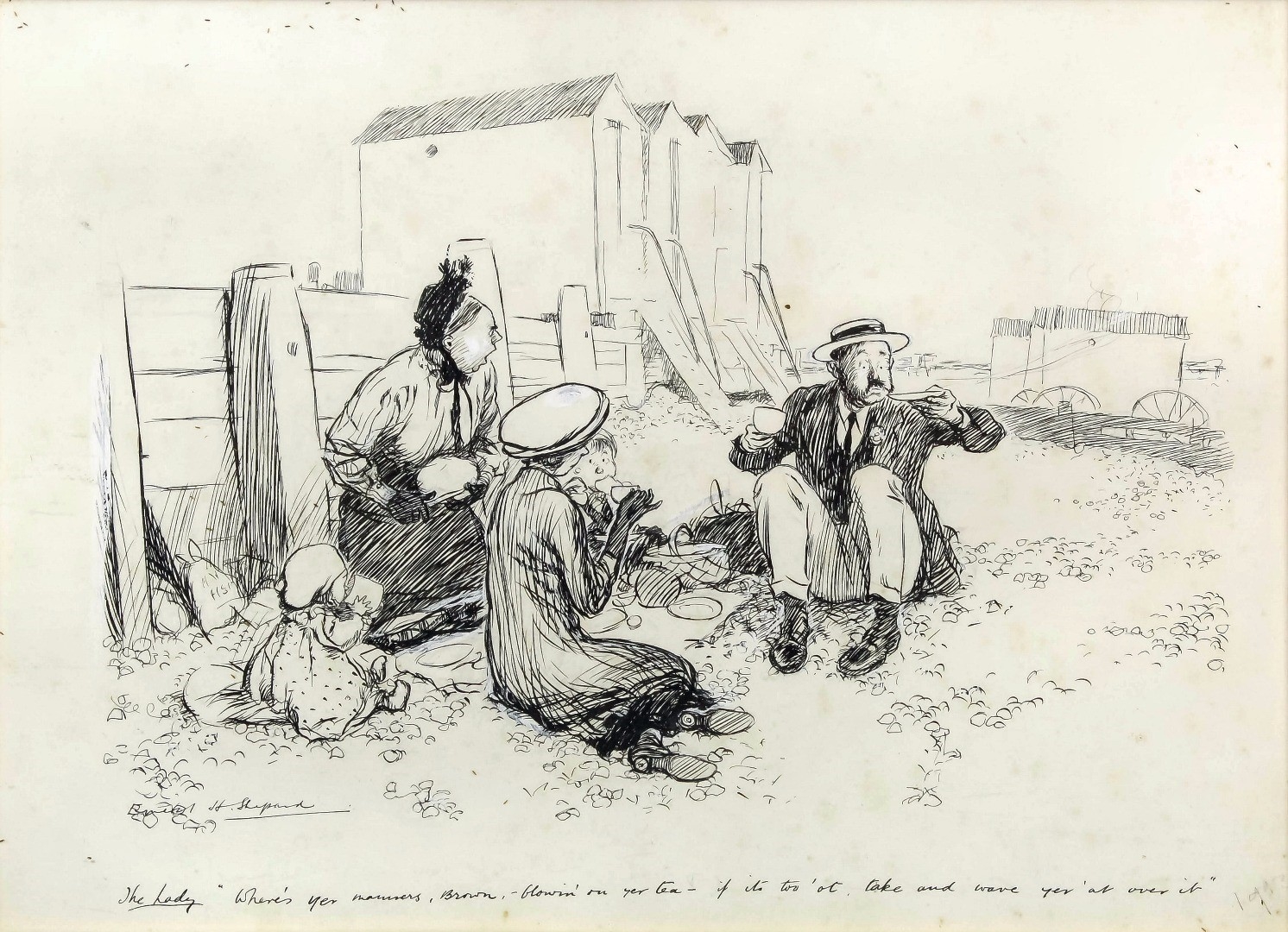 Ernest Howard Shepard | The Lady. Where's yer manners, Brown, Blowin ...