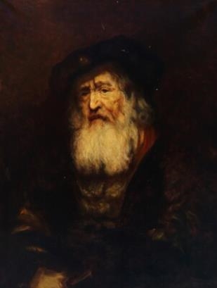 Rembrandt van Rijn | Portrait of a Bearded Man in a Black Baret | MutualArt