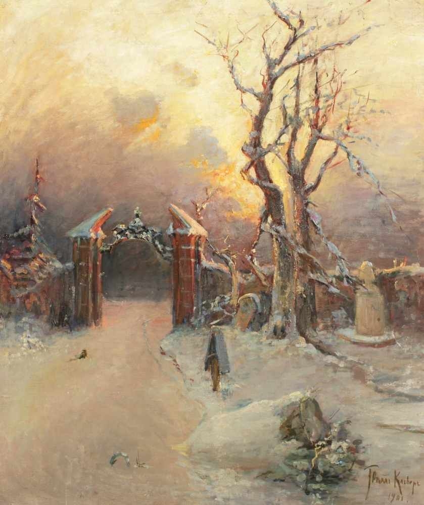 Julius Sergius von Klever After the snowfall (1897) MutualArt
