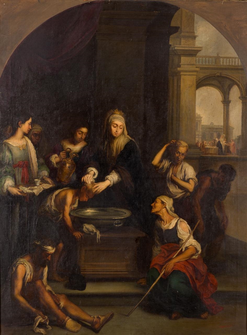 Bartolomé Estebán‏ Murillo | Santa isabel de Hungría curando a los ...