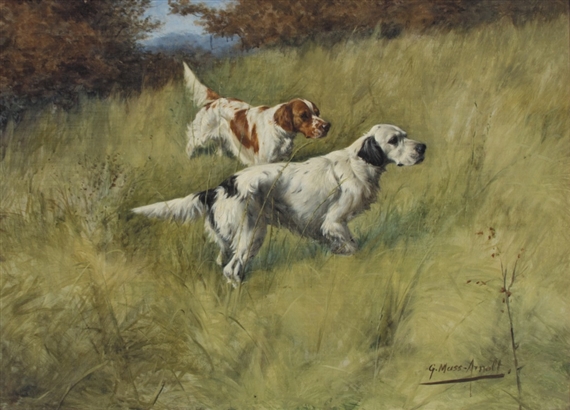 Setters on Point by Gustave Muss-Arnolt