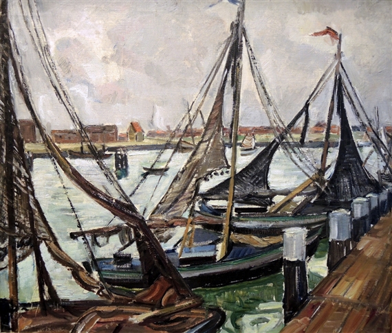 Hafenlandschaft by Gerta Springer