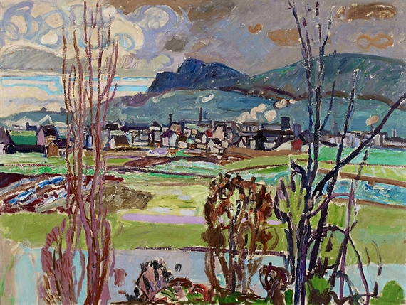 Herbstlandschaft, Schlieren by Max Gubler, 1941