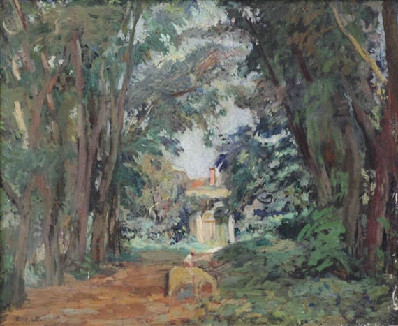 Edouard Léon Louis Edy-Legrand | Path with Figure on Horseback | MutualArt