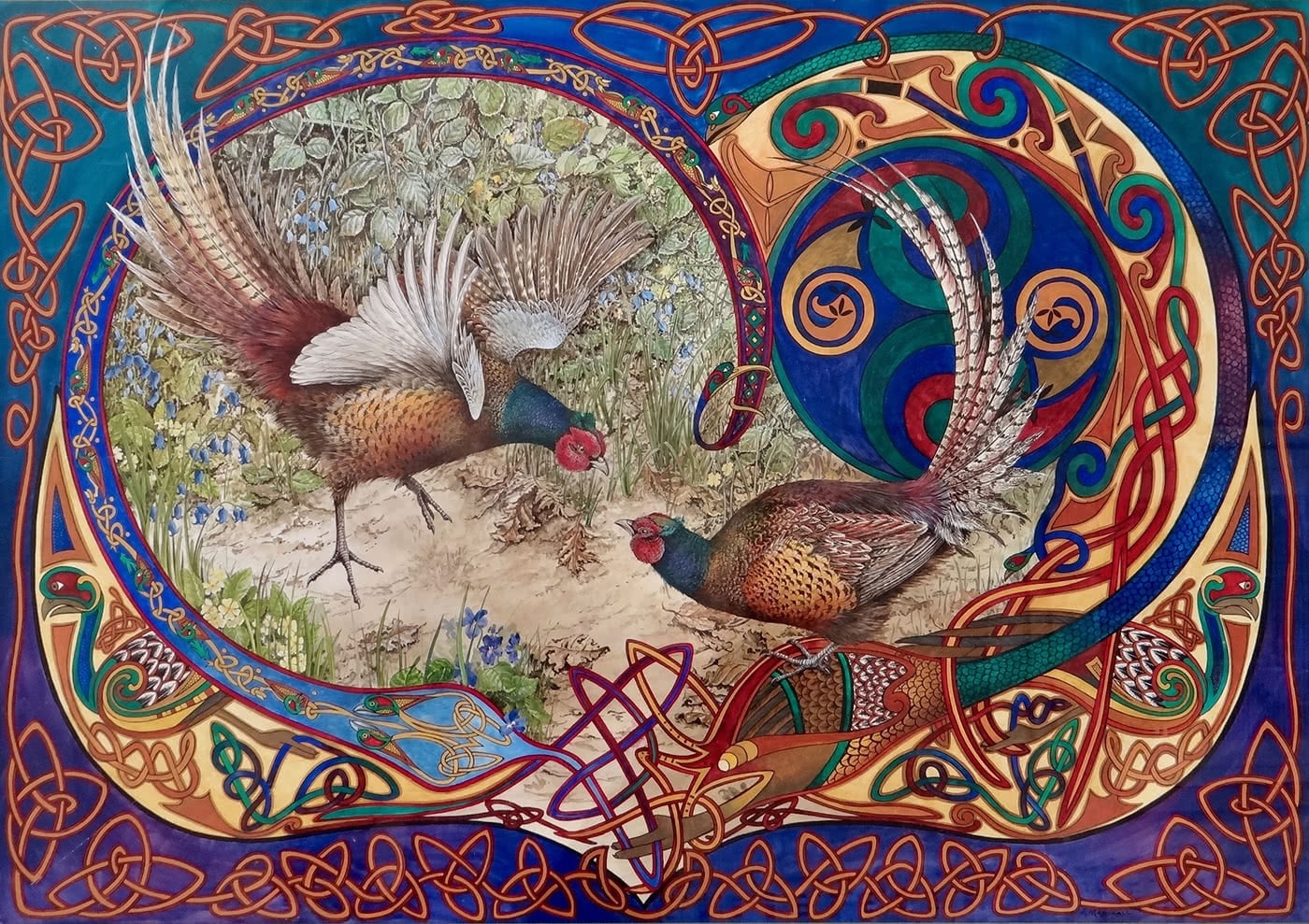 Janet Marshall | Celtic Pheasant Fantasy | MutualArt