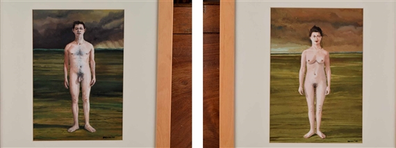 2 Works: Companion - Male and Female by Graeme Drendel, 1999