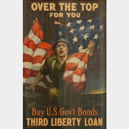 Sidney H. Riesenberg | Over the Top For You - WWI poster (Circa 1918 ...