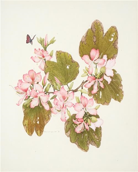 Peter Longhurst | Orchids and Butterflies (1974) | MutualArt