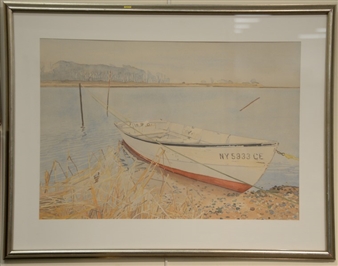 2 Works: Deer Isle, Moored Row Boats - Victoria Sclafani