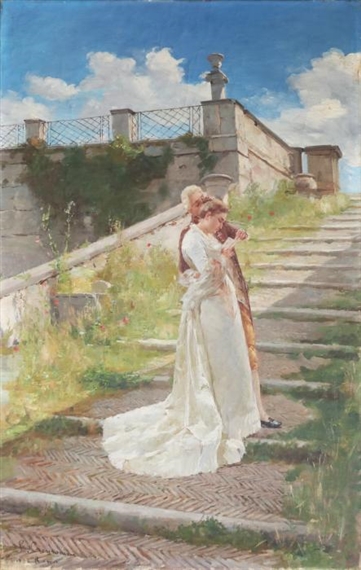 Scena galante by Ludovico Cremonini, 1898