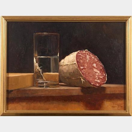 Still Life of Salami by Sarah Lamb, 2003