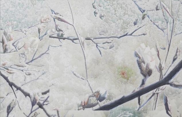 Artwork by Christina Malbek, Landscape 2, Made of Gouache on canvas