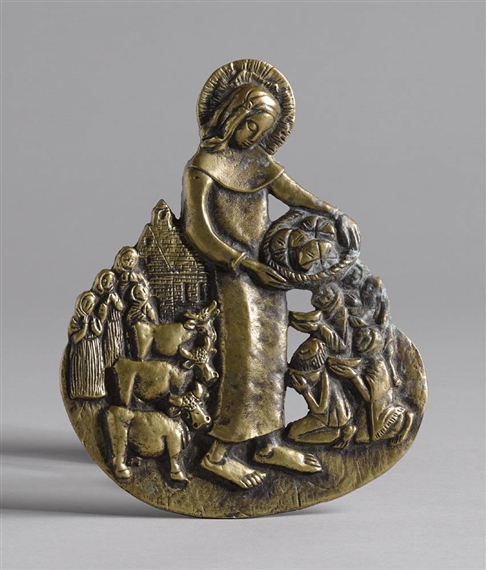 SAINT BRIGID FEEDING THE POOR by Imogen Stuart, circa 1970