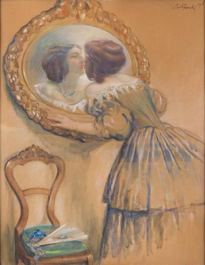 In the front of the mirror ("Pocalunek", "Kiss") - Wladyslaw Blocki