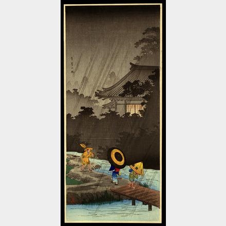 Shower At Terashima by Takahashi Shōtei, circa 1930's