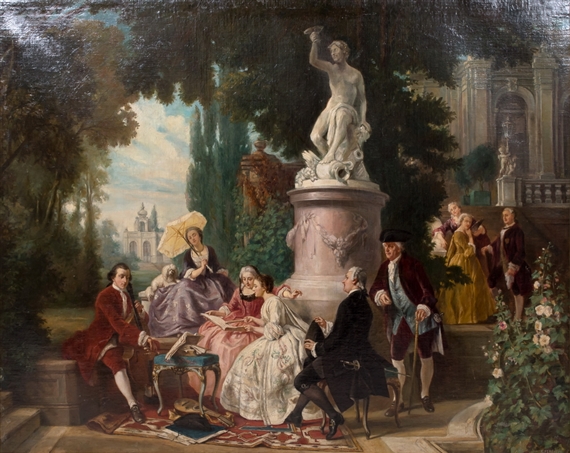 FIGURES IN A GARDEN by Károly Ferenczy