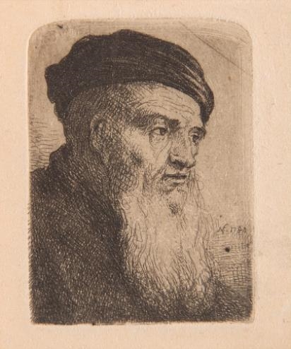 A bust of an old Jew by Jean-Pierre Norblin de La Gourdaine, 1784