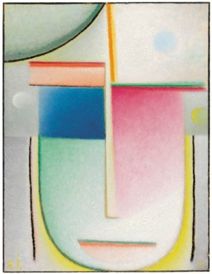 Abstrakter Kopf: inneres Schauen vom Glück by Alexej von Jawlensky, 1926