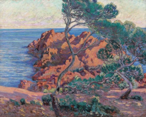 L'Île Besse à Agay by Armand Guillaumin, circa 1900