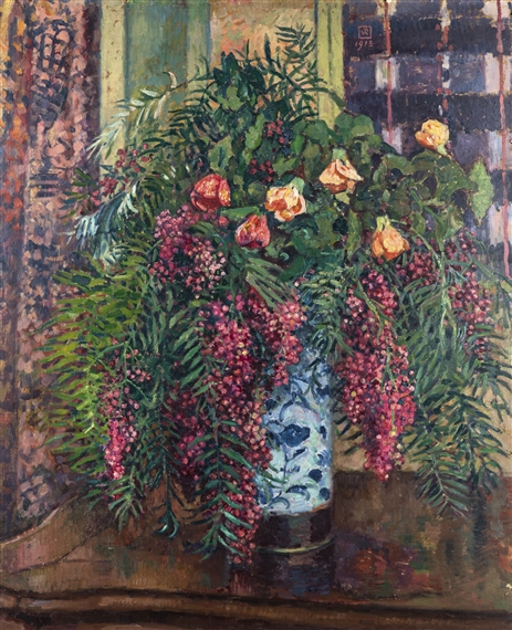 FAUX-POIVRIERS ET ABUTILON by Théo van Rysselberghe, 1913