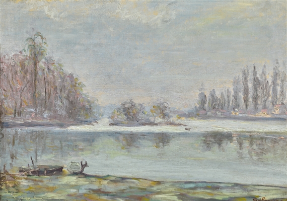 EFFET DE NEIGE À ARGENTEUIL by Armand Guillaumin, circa 1880