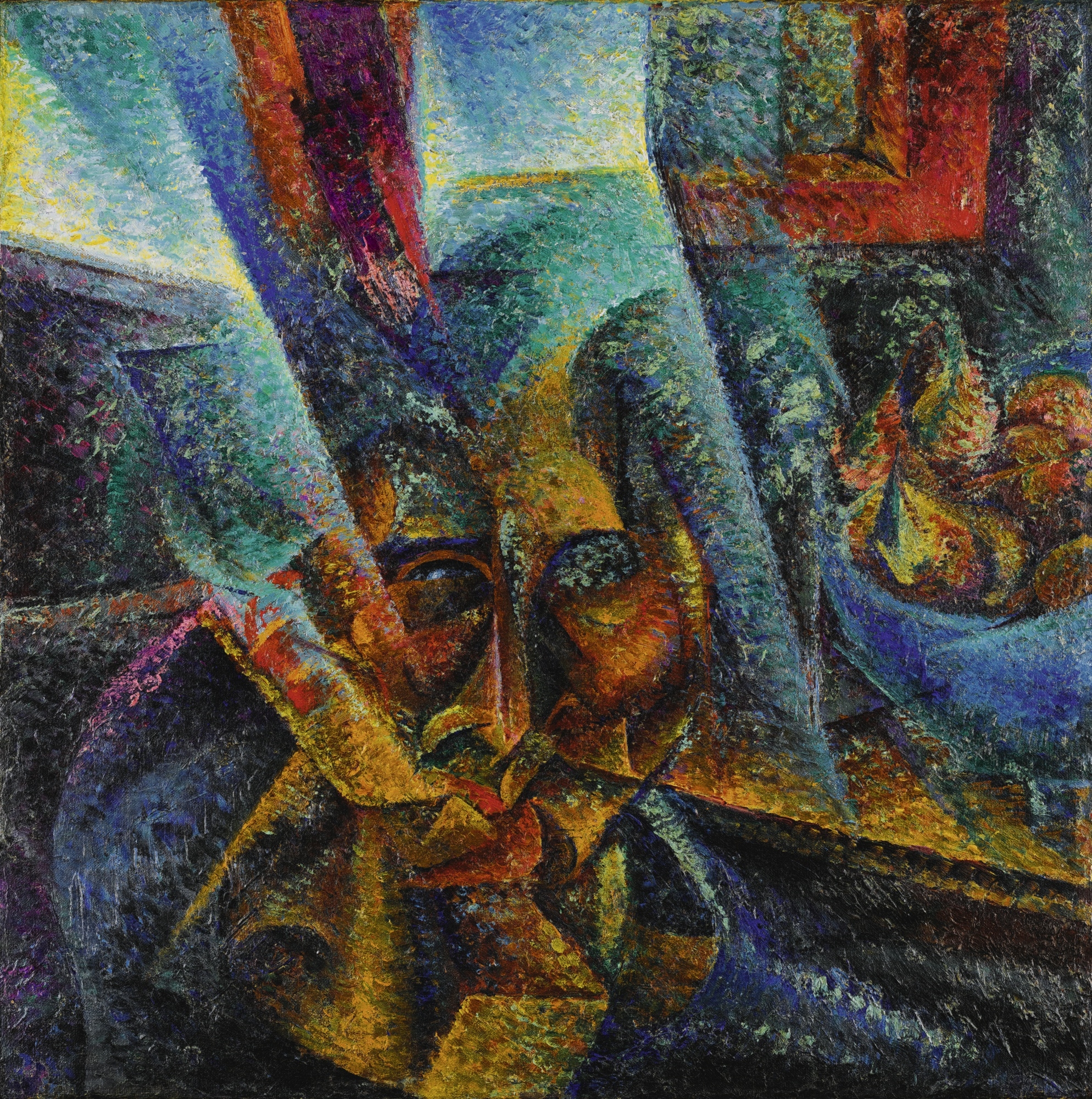 TESTA + LUCE + AMBIENTE by Umberto Boccioni, 1912