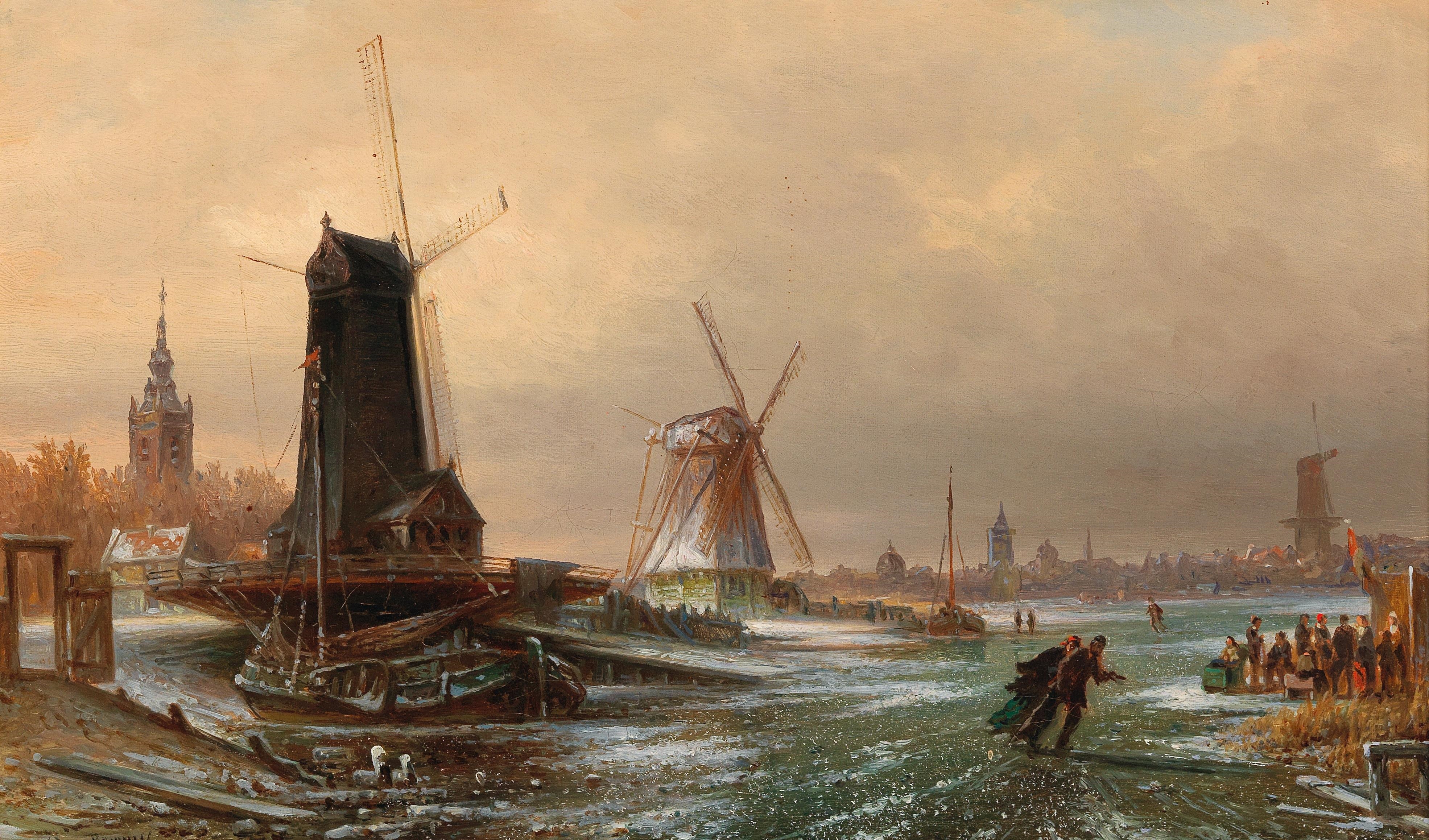 "Dutch Sawmill by Elias Pieter van Bommel, 1886