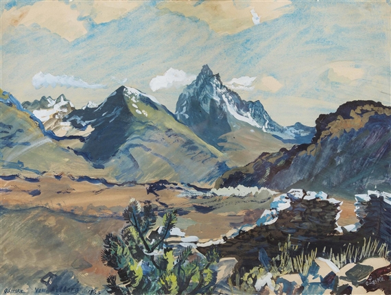 Motiv vom Arlberg by Oskar Laske, 1933