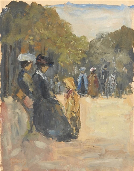 Französische Parkansicht mit Staffage by Isaac Israëls