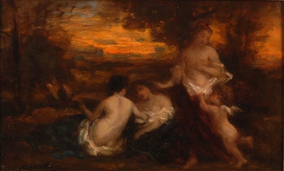 Badende am Abend by Marie-Abraham Rosalbin de Buncey