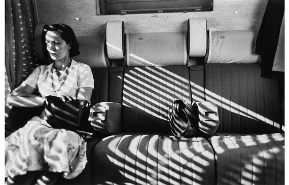 Aboard Le Mistral, Arles/Paris, France by Charles Harbutt, 1975