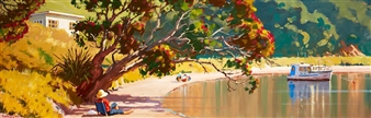 Relaxing under Pohutukawa - Simon Williams