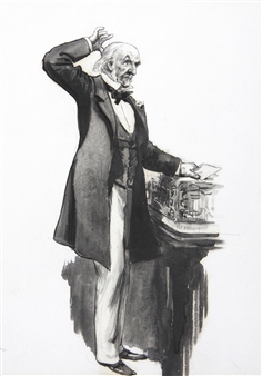 GLADSTONE AT THE DESPATCH BOX - Harry Furniss