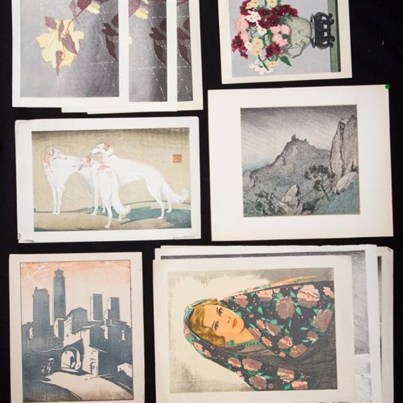 Arthur Rigden Read | a collection of unsigned and untitled woodblock ...