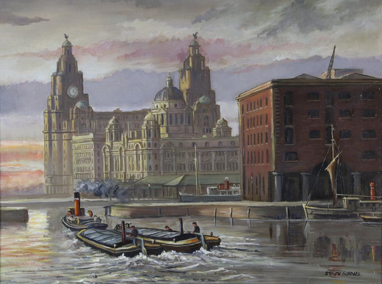 Steven Scholes Albert Dock, Liverpool (1958) MutualArt