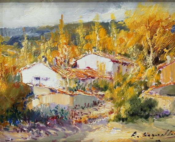 Vista de pueblo otoñal by Antonio Segrelles, 2000-2009