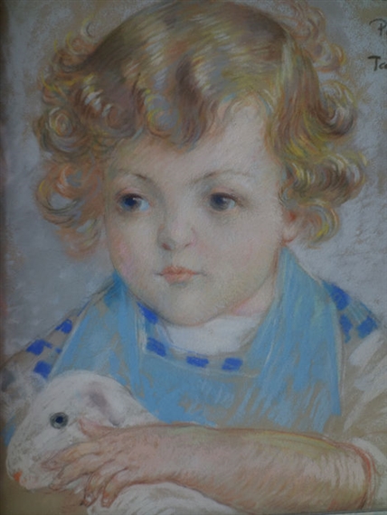 Gustave Poetzsch Petit Ange Blond Et Son Agneau Mutualart
