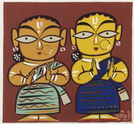 Untitled (Two Women) by Jamini Roy