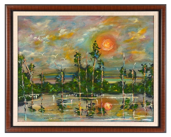 Sunrise Over the Swamp by Michael Sears