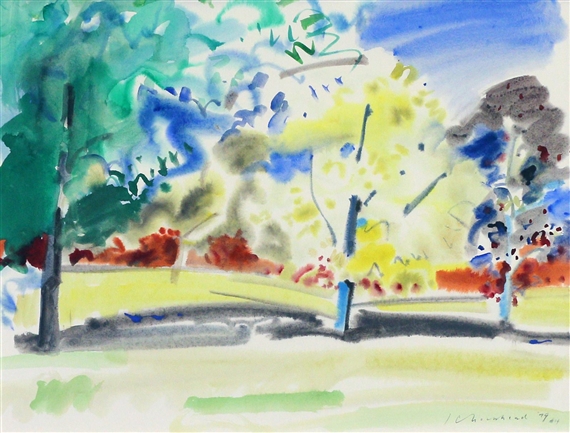 OCTOBER ARBORETUM by Kenneth Lochhead, 1979