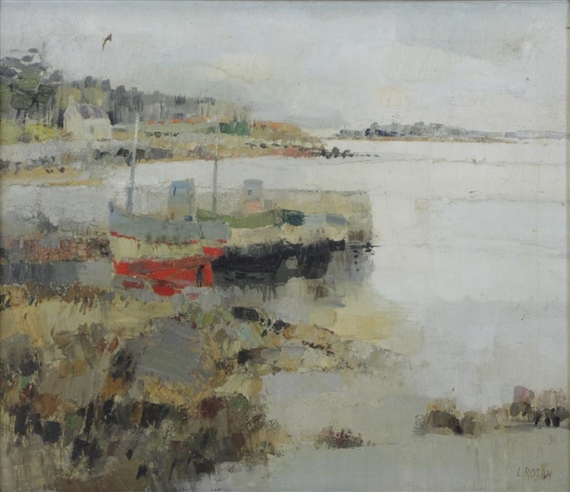 Louis Rosan | Boats in a Harbor | MutualArt