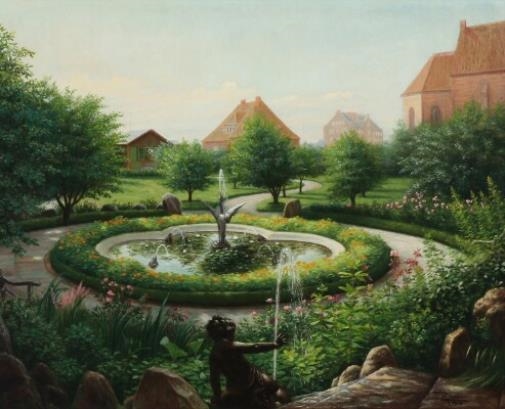 Peder Riber | Exterior from Hvedstrup Garden in Esbjerg (1915) | MutualArt
