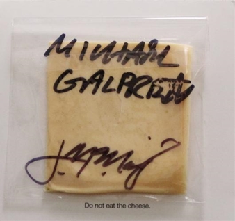 The Art Guys: Authenticated Cheese Slice from Cheese Grid - SMoCA, Scottsdale Museum of Contemporary Art